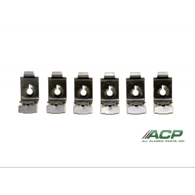 FORD MUSTANG 1969-1970 KIT CLIPS DE MAINTIENT D ACCOUDOIR arm rest clip set (6pcs) ACP FM-BA014A C6AZ-6224146B