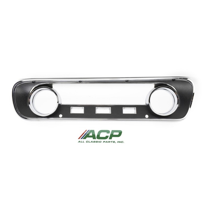 FORD MUSTANG 1965 FACADE TABLEAU DE BORD NOIR STANDARD instrument bezel black camera case finish standard ACP FM-BI001 C5ZZ-1083