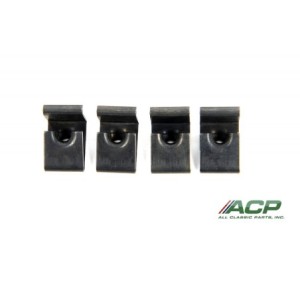 FORD MUSTANG 1965-1966 4 CLIPS HAUTS DE RETENUE DE FACADE DE COMPTEUR instrument bezel upper retainer clips 4pcs ACP FM-BI00A C5