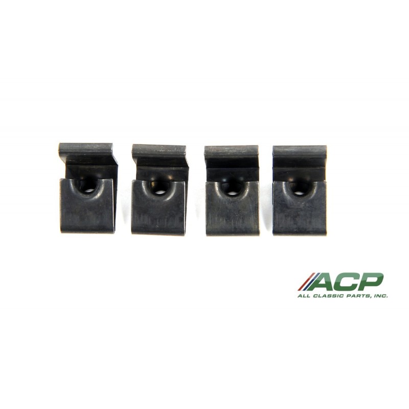 FORD MUSTANG 1965-1966 4 CLIPS HAUTS DE RETENUE DE FACADE DE COMPTEUR instrument bezel upper retainer clips 4pcs ACP FM-BI00A C5
