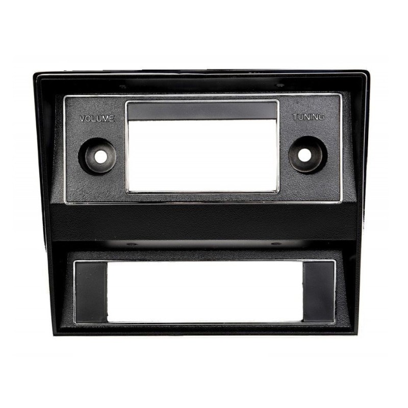 FORD MUSTANG 1971-1973 ENCADREMENT DE RADIO NOIR ET CHROME radio bezel black chrome ACP FM-BR002 D1ZZ-18842 D1ZZ-18842-A