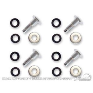 FORD MUSTANG 1965-1968 KIT DE VIS POUR CEINTURE DE SECURITE seat belt bolt set chrome 4 chrome washers and 8 spacers ACP FM-BS00