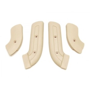 FORD MUSTANG 1968-1970 HABILLAGE CACHE CHARNIERE DE SIEGE seat side hinge cover neutral 4pc set ACP FM-BS011 C8AZ-6561692/5N