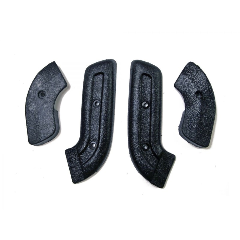 FORD MUSTANG 1968-1970 HABILLAGE CACHE CHARNIERE DE SIEGE NOIR seat side hinge cover black 4pc set ACP FM-BS011B C8AZ-6561692-5B