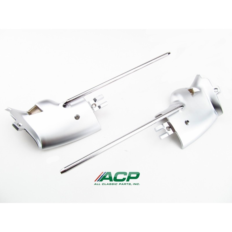 FORD MUSTANG 1969-1970 CABRIOLET PAIRE DE SUPPORTS DE PARE SOLEIL sunvisor bracket assembly with rod convertible pair ACP FM-BS0