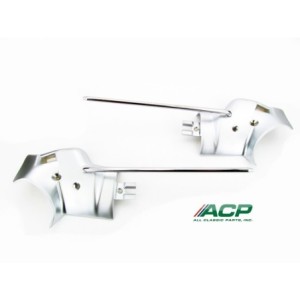 FORD MUSTANG 1971-1973 CABRIOLET PAIRE DE SUPPORTS POUR PARE SOLEIL sunvisor bracket assembly with rod convertible pair ACP FM-B