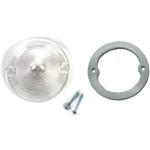 FORD MUSTANG 1965-1968 LENTILLE DE FEU DE RECUL AVEC JOINT ET VIS COTRE DROIT OU GAUCHE backup light lens gasket and screws fits