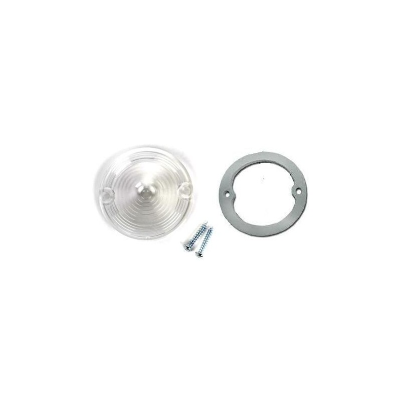 FORD MUSTANG 1965-1968 LENTILLE DE FEU DE RECUL AVEC JOINT ET VIS COTRE DROIT OU GAUCHE backup light lens gasket and screws fits