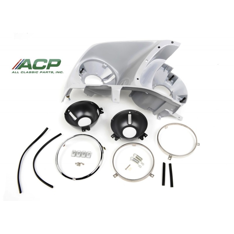 FORD MUSTANG 1969 SUPPORT OPTIQUE CUVELAGE DE PHARE FEU FOND DE LAMPE SOCLE DE LOGEMENT AVANT DROIT COTE PASSAGER headlamp bucke