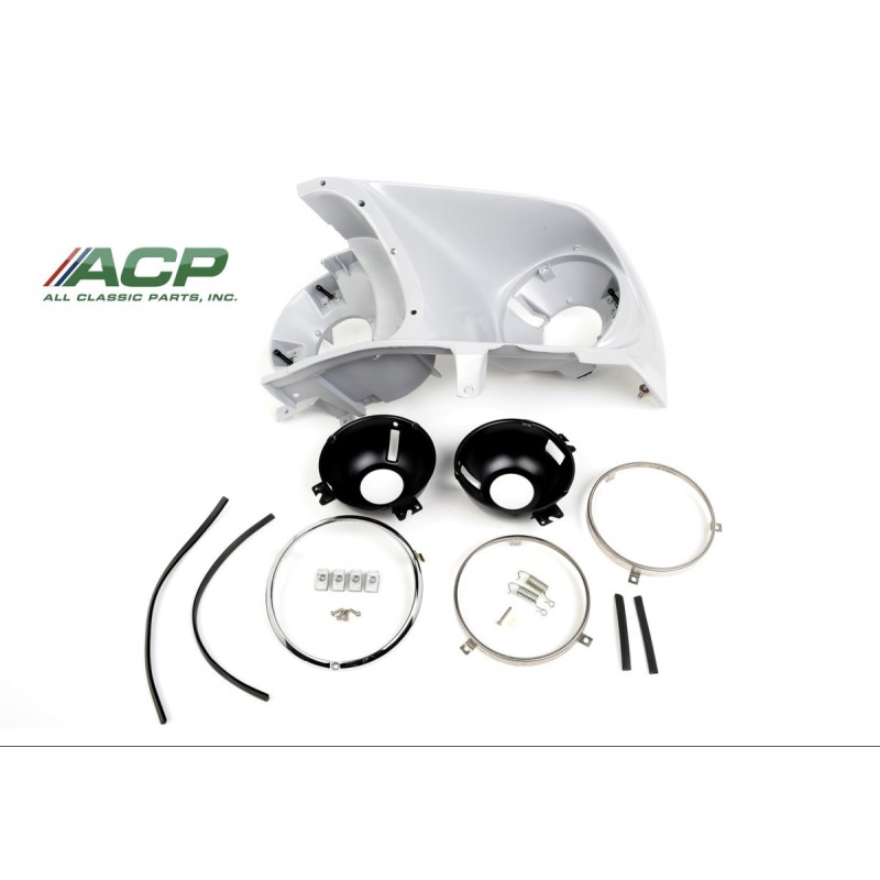 FORD MUSTANG 1969 SUPPORT OPTIQUE CUVELAGE DE PHARE FEU FOND DE LAMPE SOCLE DE LOGEMENT AVANT GAUCHE COTE CONDUCTEUR headlamp bu