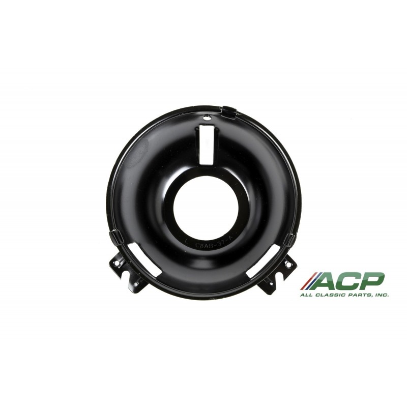 FORD MUSTANG 1969 POT FOND DE LAMPE SOCLE DE LOGEMENT GAUCHE SUR SUPPORT DE PHARE GAUCHE COTE CONDUCTEUR headlight bucket outer