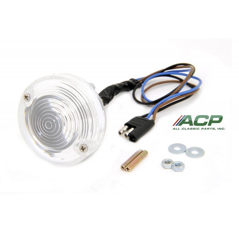 FORD MUSTANG 1967-1968 KIT DE FEU DE PARKING AVANT SANS SUPPORT (vendu a l'unité) parking light assembly ACP FM-BP002B C8ZZ-1320