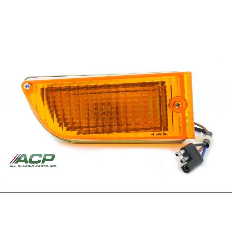 FORD MUSTANG 1971-1972 FEUX DE PARKING VEILLEUSE OU CLIGNOTANT AVANT DROIT parking lamp assembly right hand ACP FM-BP005 D1ZZ-13