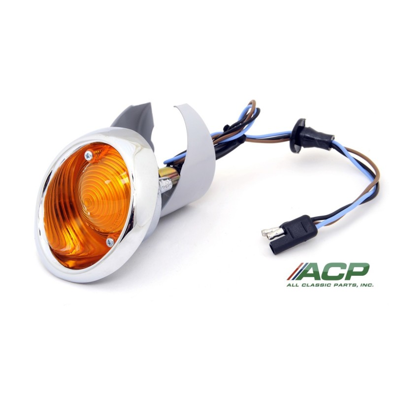 FORD MUSTANG 1964-1966 KIT DE PHARE DE PARKING COTE DROIT COTE PASSAGER (avec son ampoule) parking light assembly housing and re