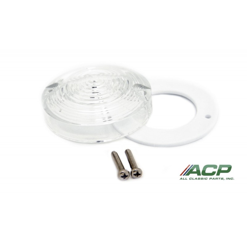 FORD MUSTANG 1967-1968 CABOCHON DE FEU DE PARKING AVANT parking light clear lens only fits right hand or left hand ACP FM-BP002C