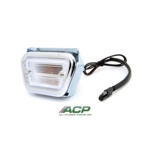 FORD MUSTANG 1968 FEUX DE BAS D AILE AVANT GAUCHE COTE CONDUCTEUR front side marker light assembly and retainer left ACP FM-BM01