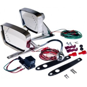 FORD MUSTANG 1967-1968 PAIRE DE RETROVISEURS GAUCHE CONDUCTEUR ET DROIT PASSAGER Deluxe remote mirror kits with led indicators S