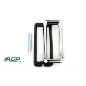 FORD MUSTANG 1967 FACETTE DE FEU ARRIERE CHROME GAUCHE OU DROIT tail light bezel chrome fits right hand or left hand ACP FM-BT00