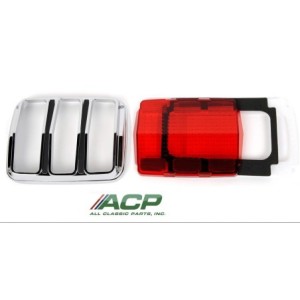 FORD MUSTANG 1964-1966 ENSEMBLE POUR FEU ARRIERE AVEC CABOCHON JOINT LENTILLE ET CADRAN GAUCHE OU DROIT tail light assembly beze