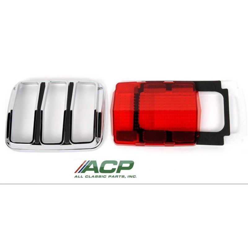 FORD MUSTANG 1964-1966 ENSEMBLE POUR FEU ARRIERE AVEC CABOCHON JOINT LENTILLE ET CADRAN GAUCHE OU DROIT tail light assembly beze