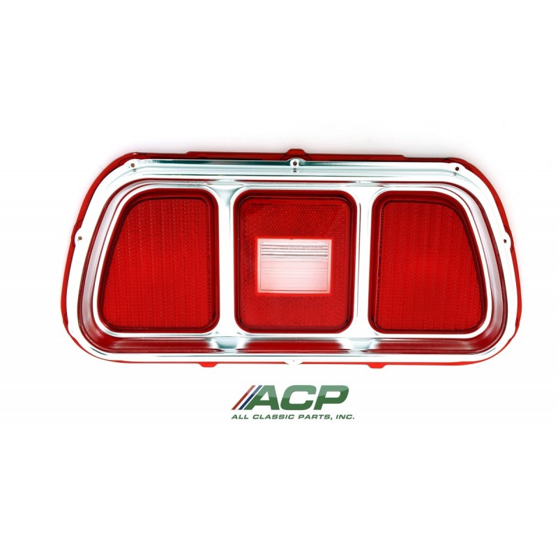 FORD MUSTANG 1971-1973 CABOCHON DE FEU ARRIERE AVEC CADRE CONTOUR GAUCHE OU DROIT tail light lens with bezel fits rh or lh ACP F