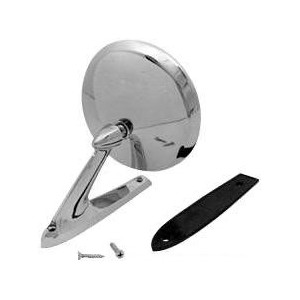 FORD MUSTANG 1964-1966 RETROVISEUR UNIVERSEL GAUCHE CONDUCTEUR OU DROIT PASSAGER ROND CHROME BASE FINE outside mirror round fits