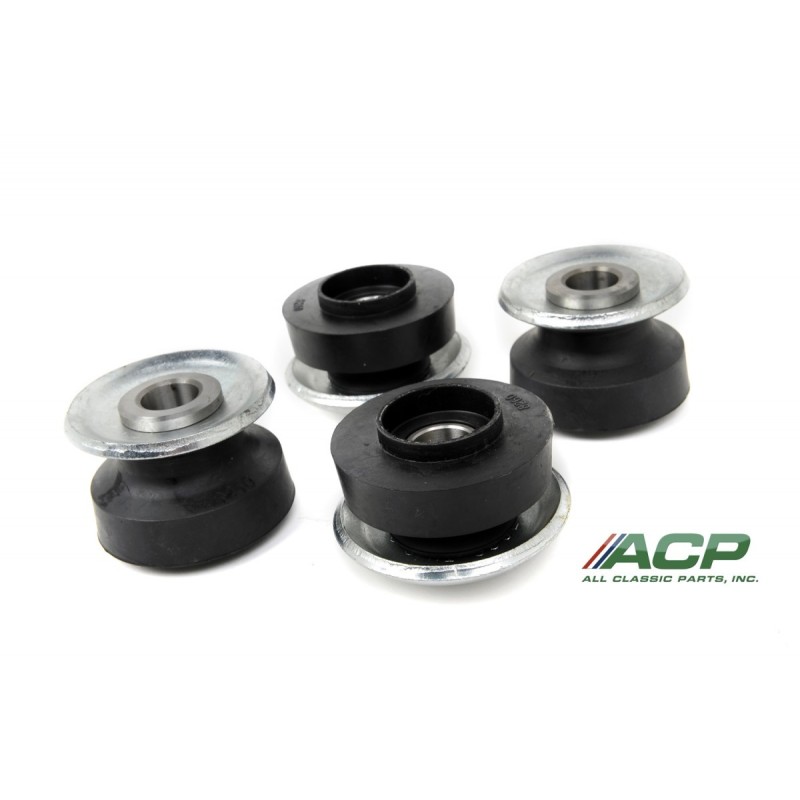 FORD MUSTANG 1967-1973 KIT COMPLET DE SILENT BLOC AVEC RONDELLES POUR BARRE TIRAN Strut rod bushings with washers ACP FM-ES017E