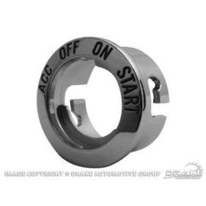 FORD MUSTANG 1964-1966 CHROME DE CONTACTEUR A CLE ignition switch bezel ACP FM-BI023A C3AZ-11584-A