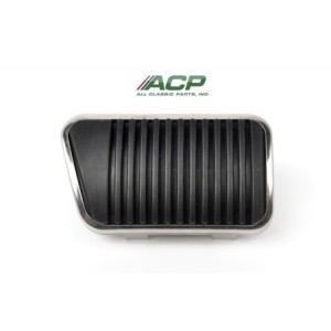FORD MUSTANG 1964-1968 PAD CAOUTHOUC DESSUS DE PEDALE D EMBRAYAGE clutch pedal pad w/ ss trim ACP FM-EC004K C5ZZ-7A624B/7B544A