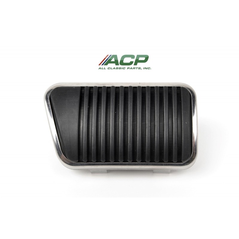 FORD MUSTANG 1964-1968 PAD CAOUTHOUC DESSUS DE PEDALE D EMBRAYAGE clutch pedal pad w/ ss trim ACP FM-EC004K C5ZZ-7A624B/7B544A