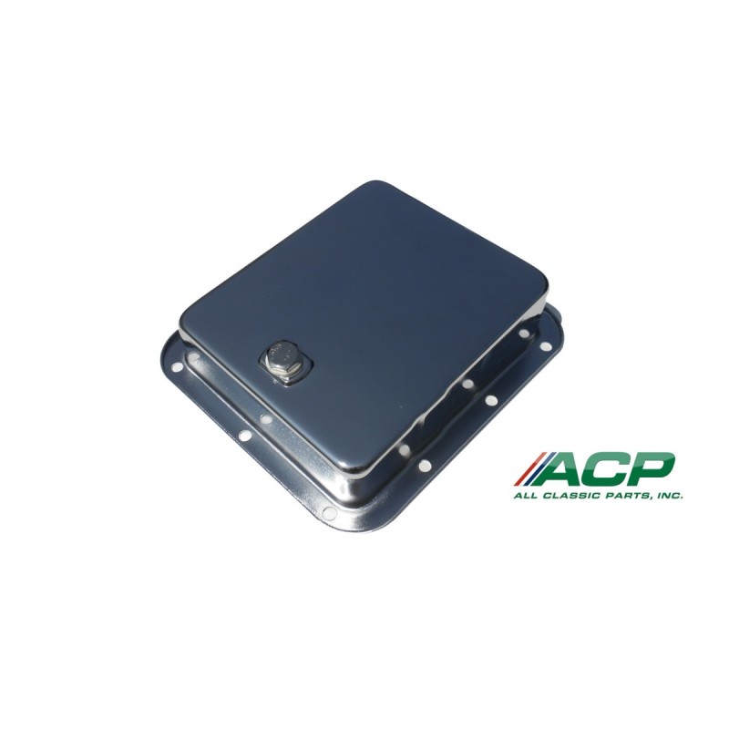 FORD MUSTANG 1965-1973 CARTER DE BOITE AUTOMATIQUE C4 transmission pan (oem type with 1 inch deeper) with drain plug c4 chrome A