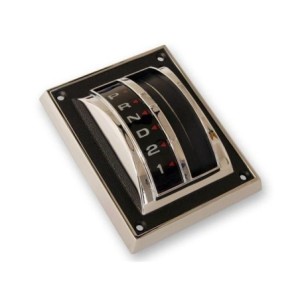 FORD MUSTANG 1967-1968 SUPPORT CACHE LEVIER DE BOITE AUTOMATIQUE shift selector bezel with dial and seal ACP FM-BS020A C7ZZ-7D39