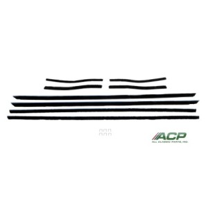 FORD MUSTANG 1967-1968 CABRIOLET KIT DE JOINTS LECHE VITRE Convertible window channel strip set 8 PIECES ACP FM-BW041B C7ZZ-7621