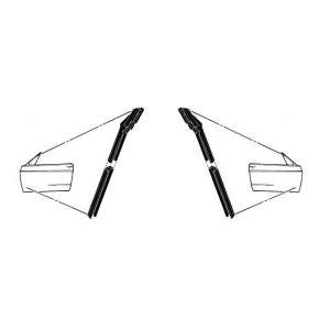 FORD MUSTANG 1967-1968 PAIRE DE JOINTS GLISSIERE DE CUSTOD door glass vent window run weatherstrip only pair ACP FM-BVW05C C7ZZ