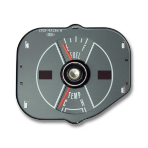 FORD MUSTANG 1970 JAUGE DE NIVEAU DE CARBURANT ET TEMPERATURE DE LIQUIDE DE REFROIDISSEMENT GRIS fuel temp gauge gray SCOTT DRAK