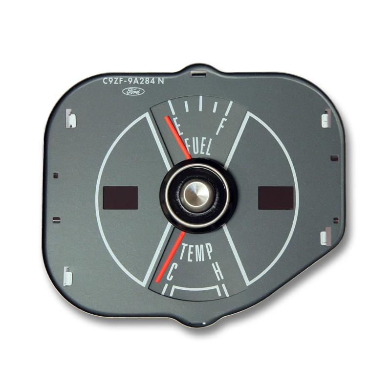 FORD MUSTANG 1970 JAUGE DE NIVEAU DE CARBURANT ET TEMPERATURE DE LIQUIDE DE REFROIDISSEMENT GRIS fuel temp gauge gray SCOTT DRAK