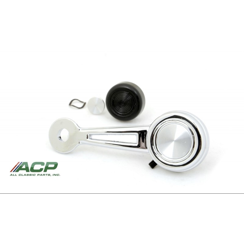 FORD MUSTANG 1968-1970 COUPE ET CABRIOLET POIGNEE DE FENETRE LEVE VITRE ARRIERE AVEC EMBOUT NOIR quarter window handle with blac