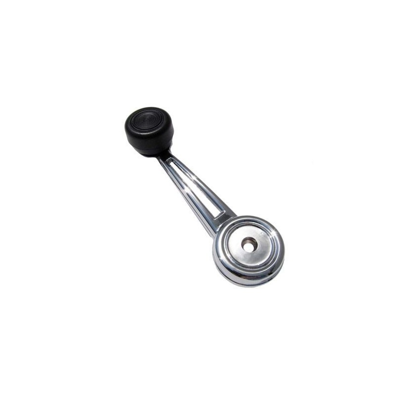 FORD MUSTANG 1968-1970 POIGNEE DE LEVE VITRE FENETRE AVANT CHROME AVEC BOUTON NOIR window handle assembly with black knob ACP FM