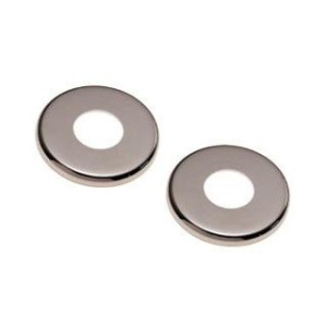 FORD MUSTANG 1969-1973 SET DEUX RONDELLES CHROME ANTI FRICTION POIGNEE LEVE VITRE FENETRE window crank backing plates handle pla