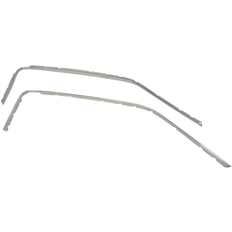 FORD MUSTANG 1965-1966 FASTBACK PAIRE RAIL INOX DE GOUTTIERE DE TOIT Drip Rail Sash escutcheon stainless SCOTT DRAKE C5ZZ-63517A