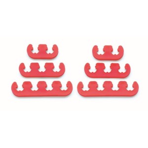 SEPARATEUR DE CABLES DE BOUGIES D ALLUMAGE ROUGE PLASTIC wire separators red Mr Gasket 9727
