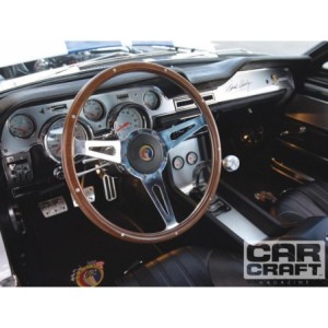 FORD MUSTANG 1965-1973 VOLANT BOIS ET ALU Corso Feroce Shelby Cobra Style Genuine Wood & Aluminum 15 Pouces et 9 trous hole Stee