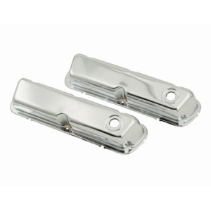 FORD MUSTANG 1964-1973 V8 260 289 302 351W PAIRE DE CACHE CULBUTEURS CHROME valve cover Mr Gasket 9804
