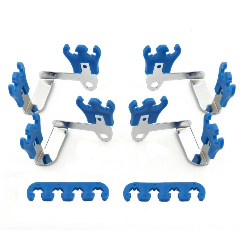 SEPARATEUR DE CABLES DE BOUGIES D ALLUMAGE DELUXE WIRE LOOM KIT BLUE Mr Gasket 9880
