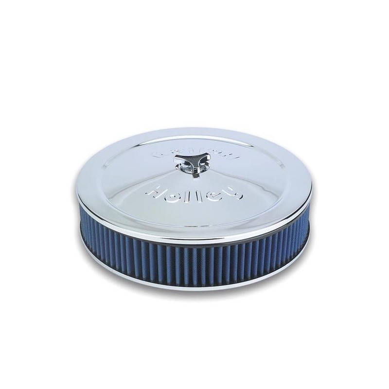 FILTRE A AIR CHROME AVEC FILTRE REUTILISABLE POWERSHOT ASSY 14 POUCES HAUTEUR 7.62 CM air cleaner HOLLEY 120-146