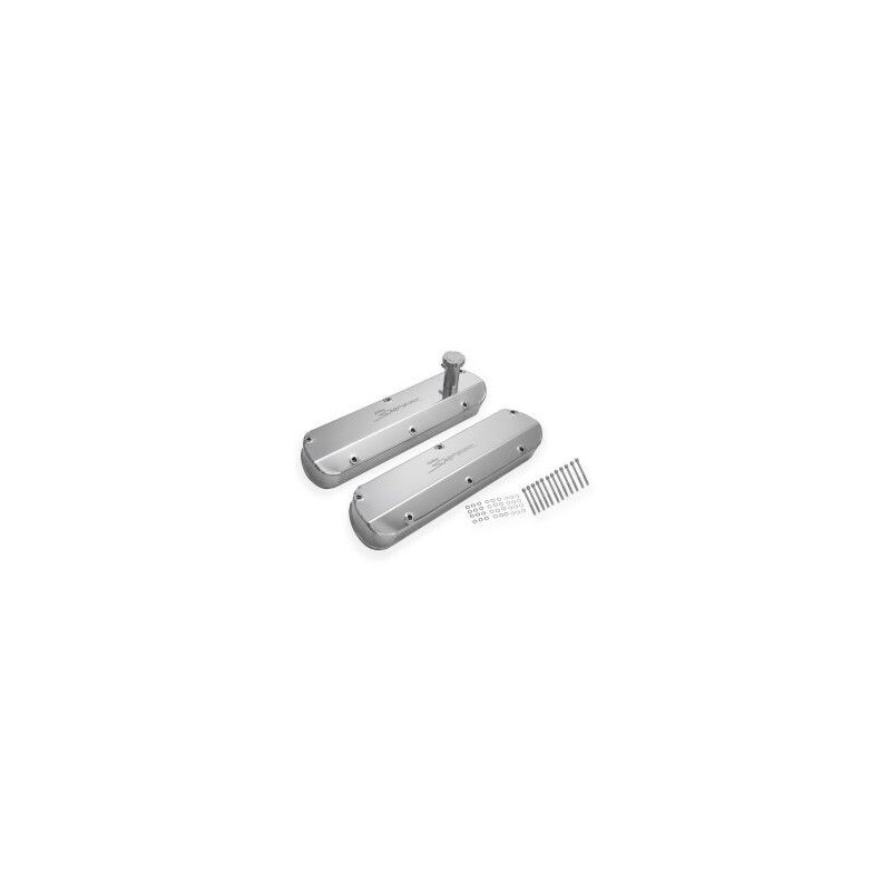 FORD MUSTANG 1964-1973 V8 260 289 302 351W PAIRE DE CACHE CULBUTEURS SNIPER FAB ALUMINIUM V/C TAPERED NAT SBF 260-351