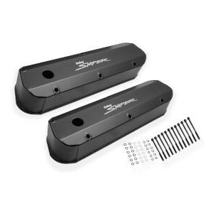 FORD MUSTANG 1964-1973 V8 260 289 302 351W PAIRE DE CACHE CULBUTEURS FAB ALUMINIUM V/C BLK SBF 260-351