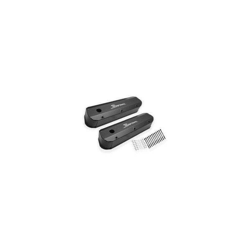 FORD MUSTANG 1964-1973 V8 260 289 302 351W PAIRE DE CACHE CULBUTEURS FAB ALUMINIUM V/C BLK SBF 260-351