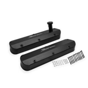 FORD MUSTANG 1964-1973 V8 260 289 302 351W PAIRE DE CACHE CULBUTEURS SNIPER FAB ALUMINIUM V/C TAPERED BLK SBF 260-351