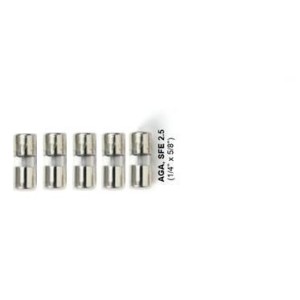 FORD MUSTANG 1964-1973 FUSIBLE AGA 2.5 / 2 AMP 1/4 x 5/8 (longueur ~16 mm) UNE BOITE DE 5 FUSIBLES